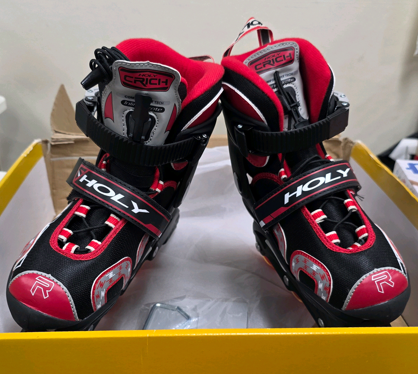 아동용 인라인 스케이트 M사이즈(200-230mm)레드색 이미지