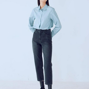 21년 구호플러스 KUHO 시그니처 슬림 배기핏 데님팬츠 흑청 청바지 그레이진 이미지