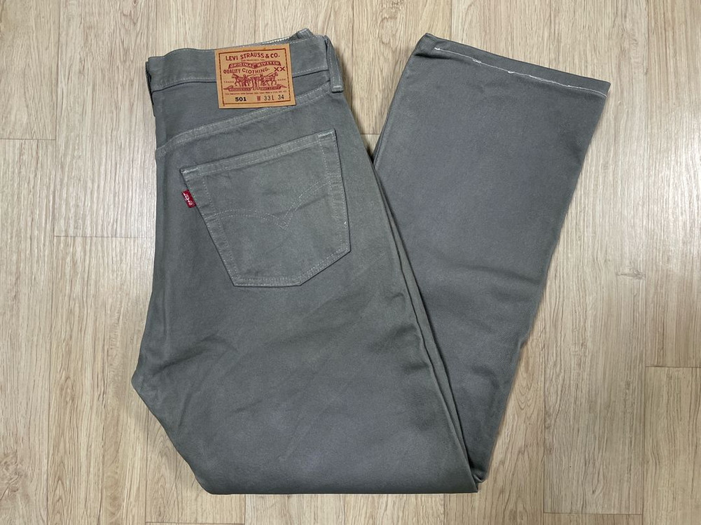 31) 90s 리바이스 501 그레이 코팅 데님팬츠(미국제)데드스탁(RRL&LVC&폴로) 이미지