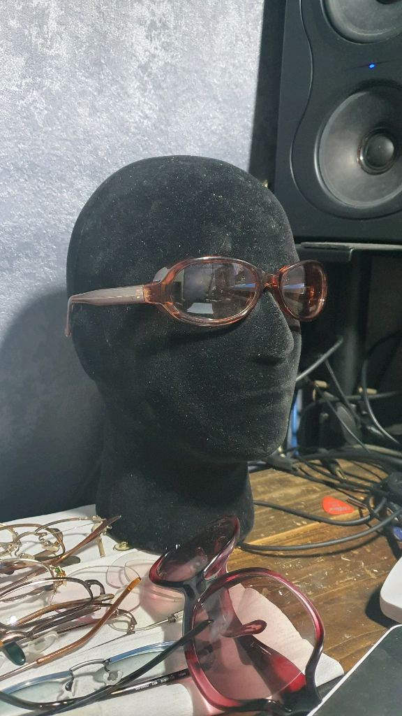 일본 수입 빈티지 선글라스/투명 브라운 KG-608-2 클래식 레트로 복고 앤틱 y2k 패션 이미지