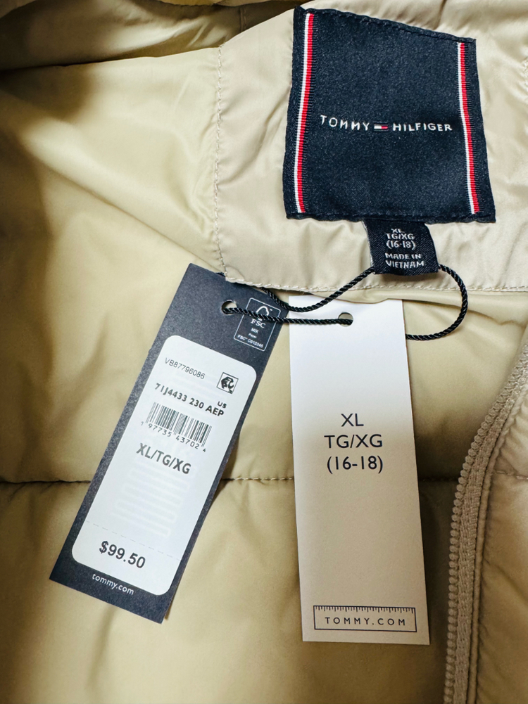 타미힐피거 경량패딩, 타미힐피거 키즈 경량패딩 정품 미착용 이미지