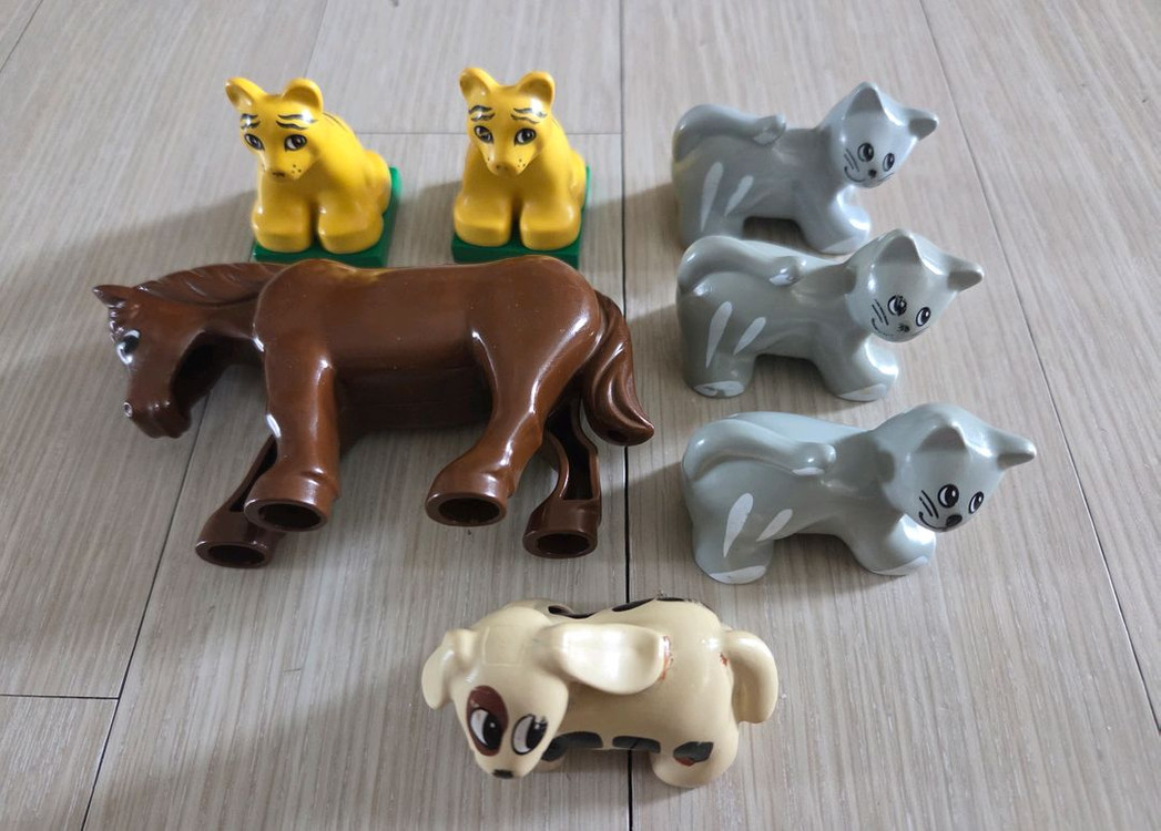 레고 듀플로 사람. 동물 얼굴 블록 세트 외 이미지