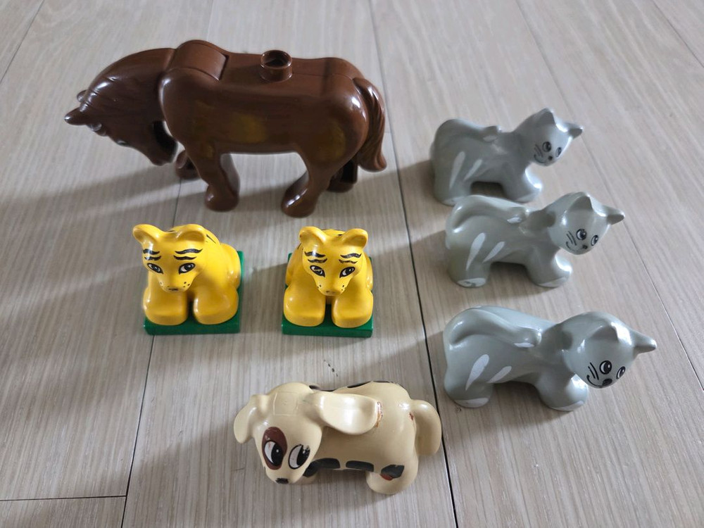 레고 듀플로 사람. 동물 얼굴 블록 세트 외 이미지