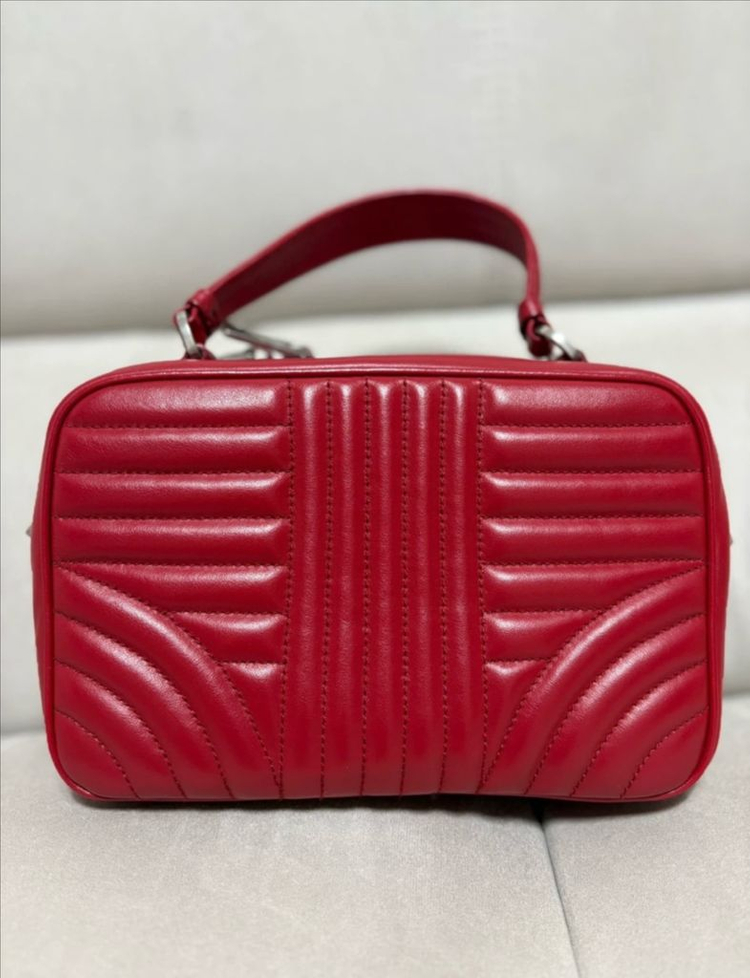 프라다 PRADA 다이어그램 탑핸들 체인 크로스백 레드 1BH118 이미지