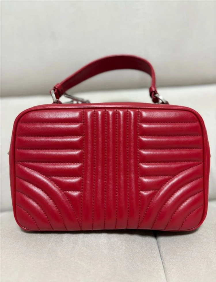 한정판 프라다 PRADA 다이어그램 탑핸들 체인 크로스백 레드 1BH118 이미지