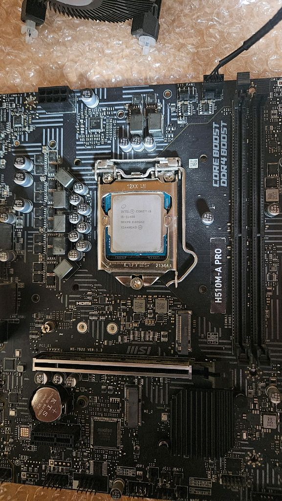 MSI H510M-A PRO 메인보드 + 인텔 코어 i5-11400 CPU 이미지