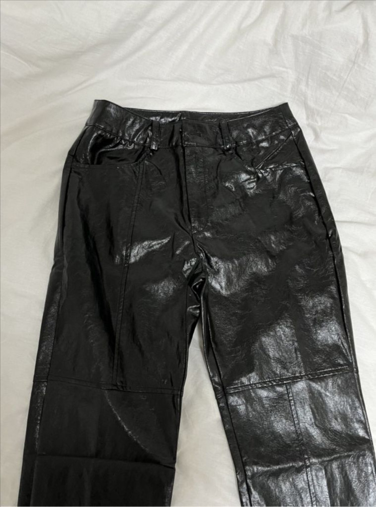 보헤미안서울 라인 레더 팬츠 line leather pants 바지 데님 이미지