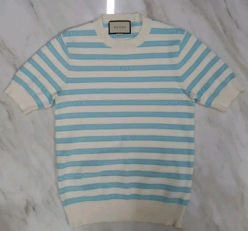 [정품 여성용] 구찌 반팔 라운드 니트 M 사이즈 (루이비통 샤넬 프라다 펜디 디올 에르메스) 이미지