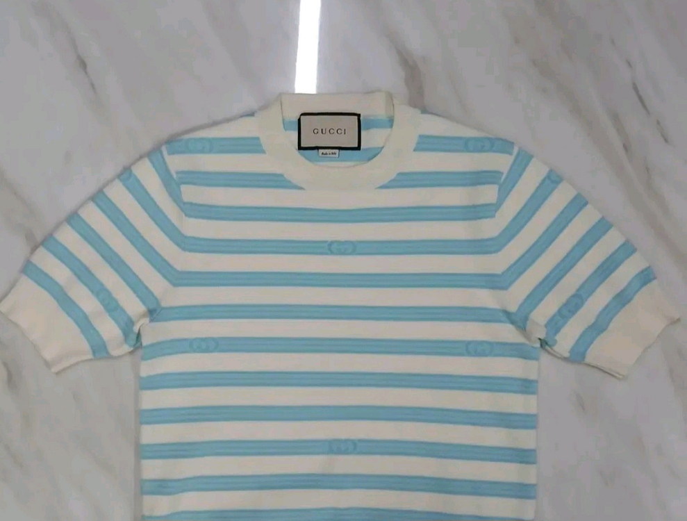 [정품 여성용] 구찌 반팔 라운드 니트 M 사이즈 (루이비통 샤넬 프라다 펜디 디올 에르메스) 이미지