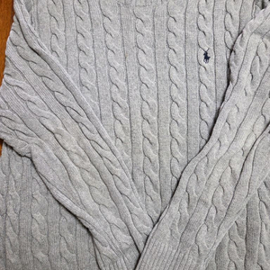 폴로 케이블 니트 그레이 클래식핏 XL (110 - 115) 이미지