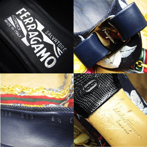 이태리명품 페라가모 발레리나 뎃님 플로럴 자수 플랫슈즈 235 이미지