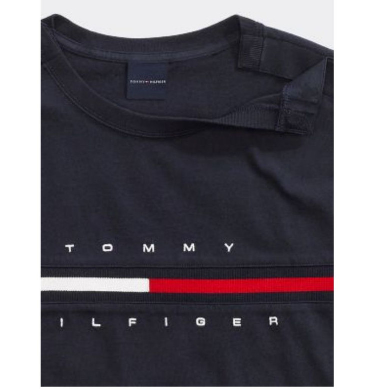 새상품 타미힐피거 시그니처 스트라이프 티셔츠 M 이미지
