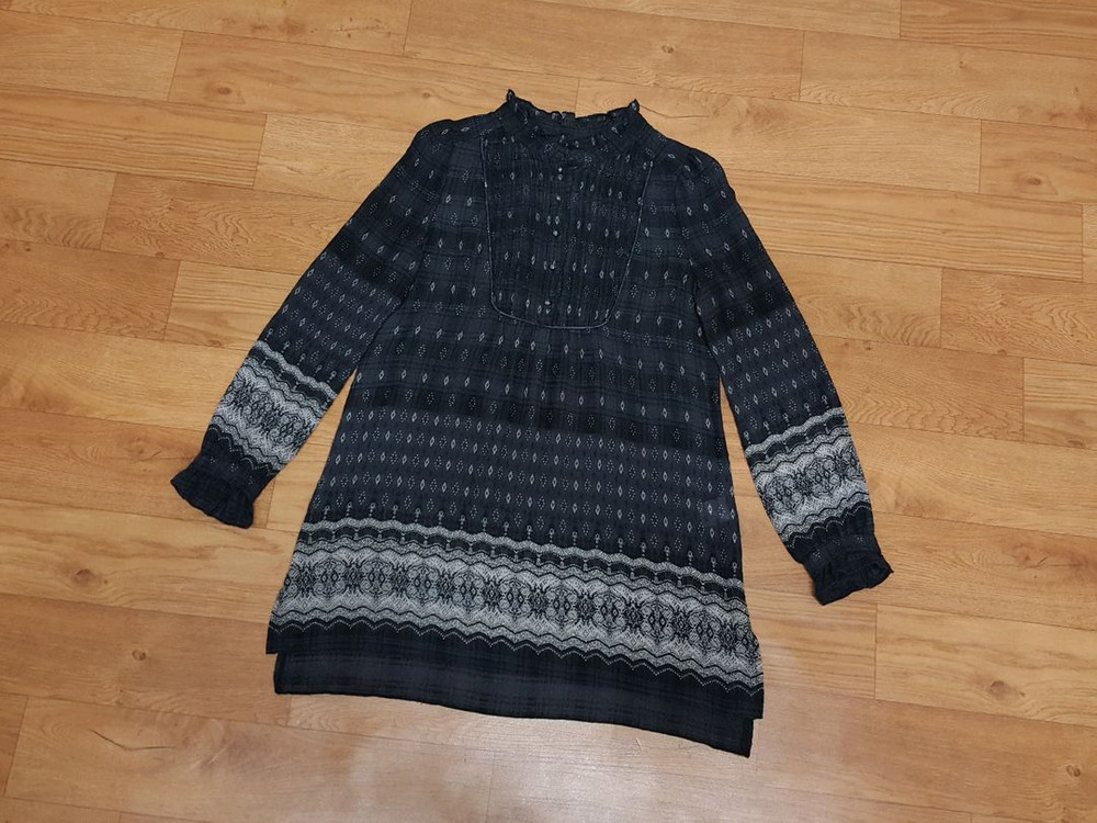 ZOOC 울실크 보헤미안 박시 블라우스 55 이미지