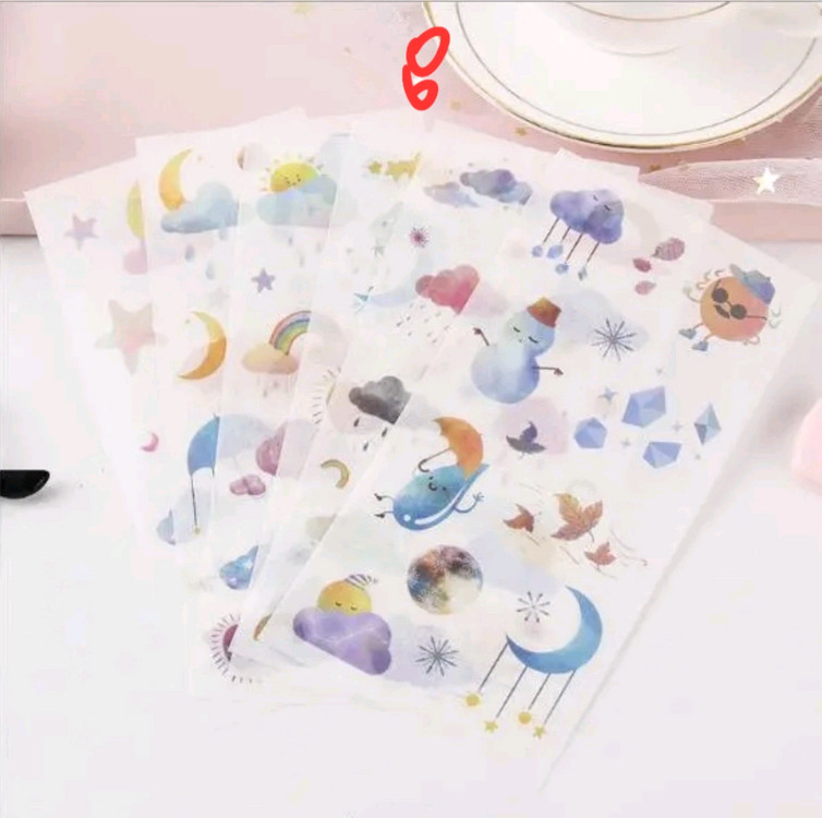 (처분) 다꾸 화지 스티커 7종 이미지