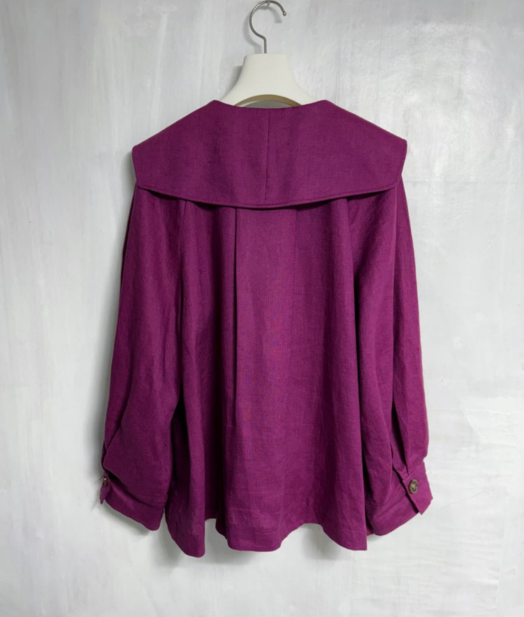 칼라거펠트 세일러 카라 마 100% 자켓 이미지