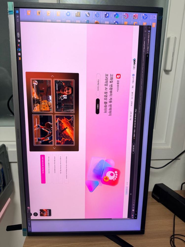 삼성 모니터 32H850umk 4k 60팔아요 스피커포함 이미지