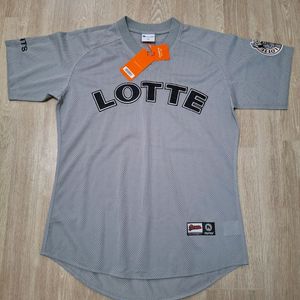롯데자이언츠 노마킹 올드 브이넥 그레이 95사이즈 유니폼(택있는 새상품) 이미지