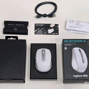 [S급/풀박스] 로지텍 MX Anywhere 3S 무선 마우스 페일그레이 판매합니다. 이미지