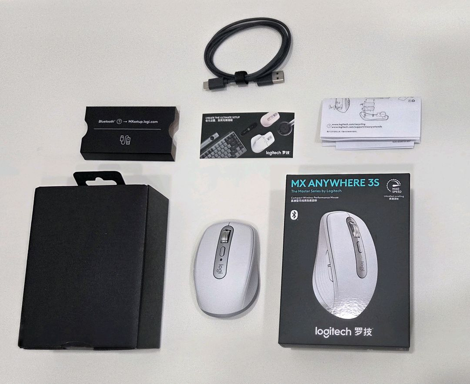 [S급/풀박스] 로지텍 MX Anywhere 3S 무선 마우스 페일그레이 판매합니다. 이미지