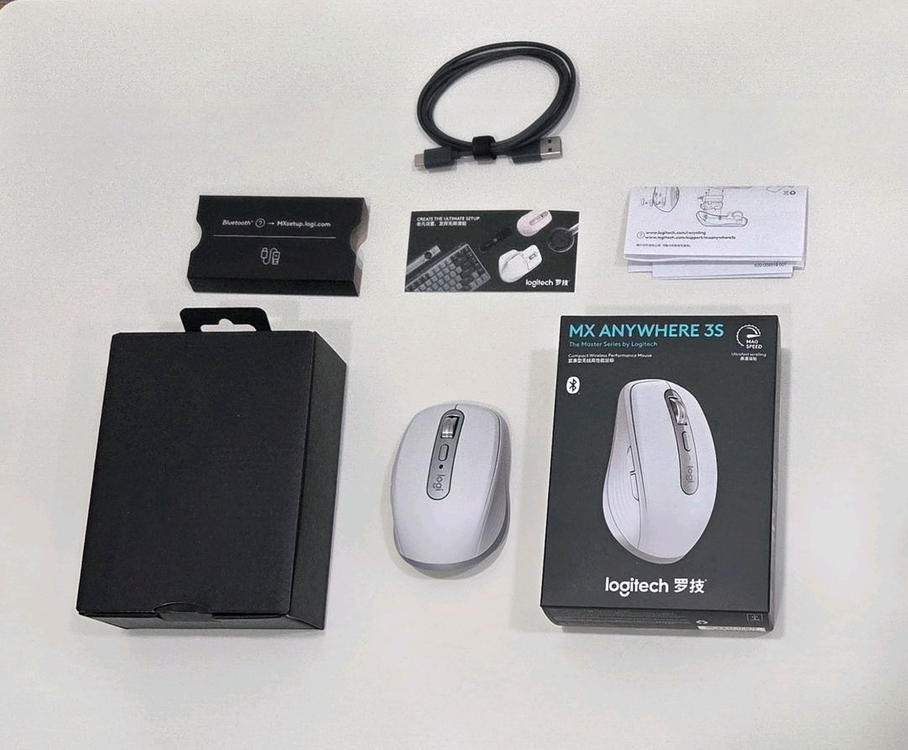 [S급/풀박스] 로지텍 MX Anywhere 3S 무선 마우스 페일그레이 판매합니다. 이미지