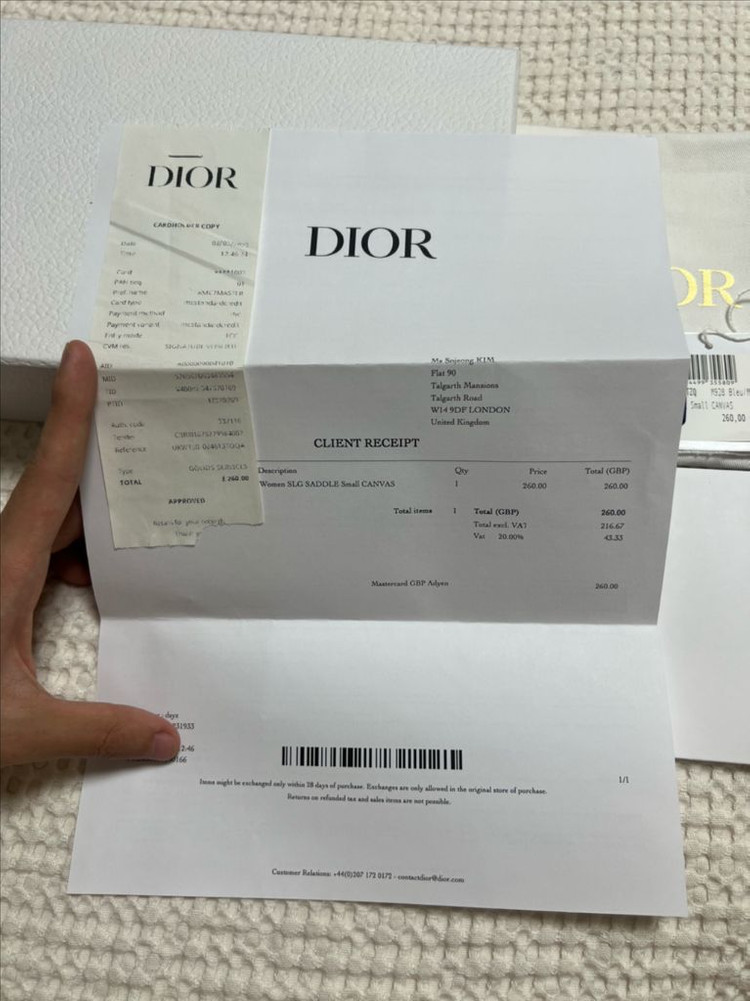 (풀구성) 디올 오블리크 새들 카드지갑 이미지