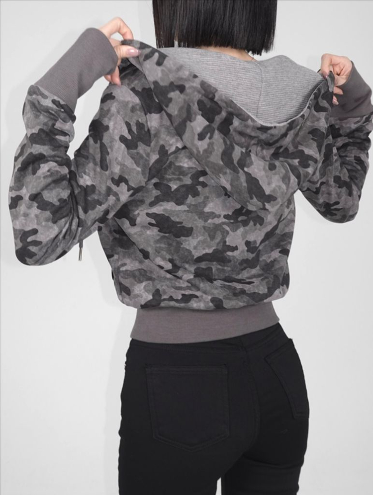 (새상품) 페일제이드 카모 와플 후드집업 챠콜 차콜 이미지