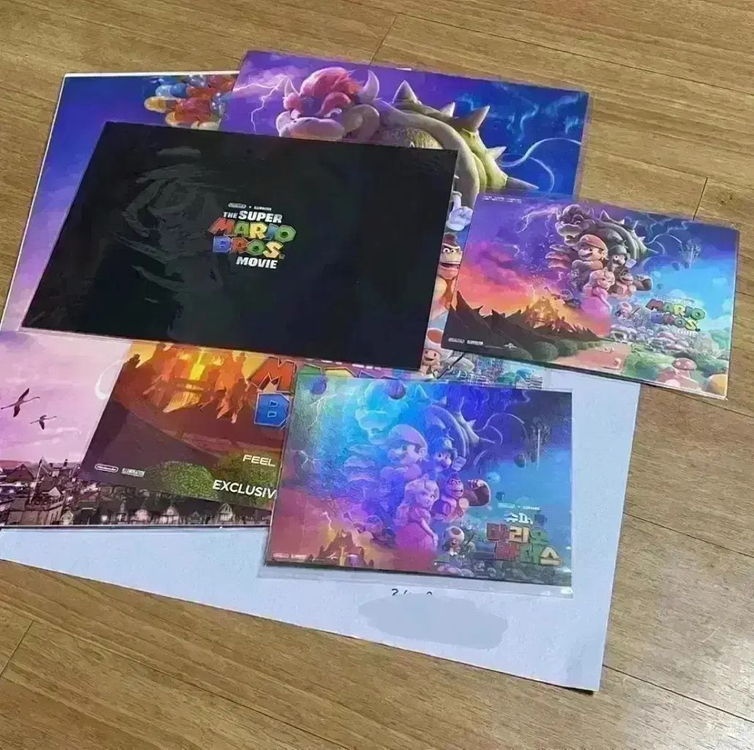 슈퍼마리오 4DX포스터 아트카드 필름마크 버섯왕국 스티커뱃지 오리지널티켓 이미지