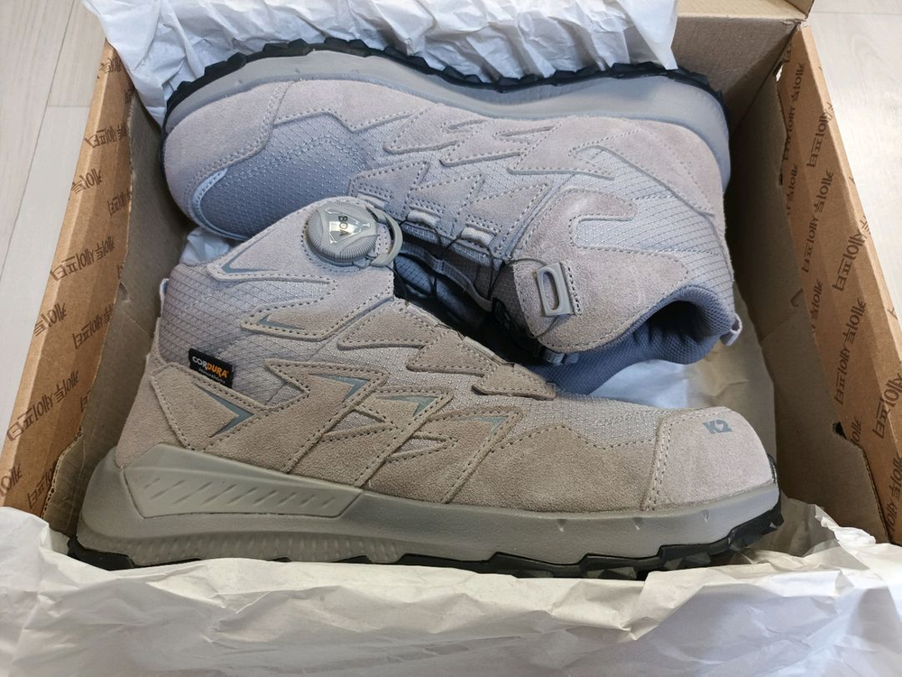 k2-110(GR) 안전화 255 천연가죽 메쉬 박스새제품 k2안전화 이미지