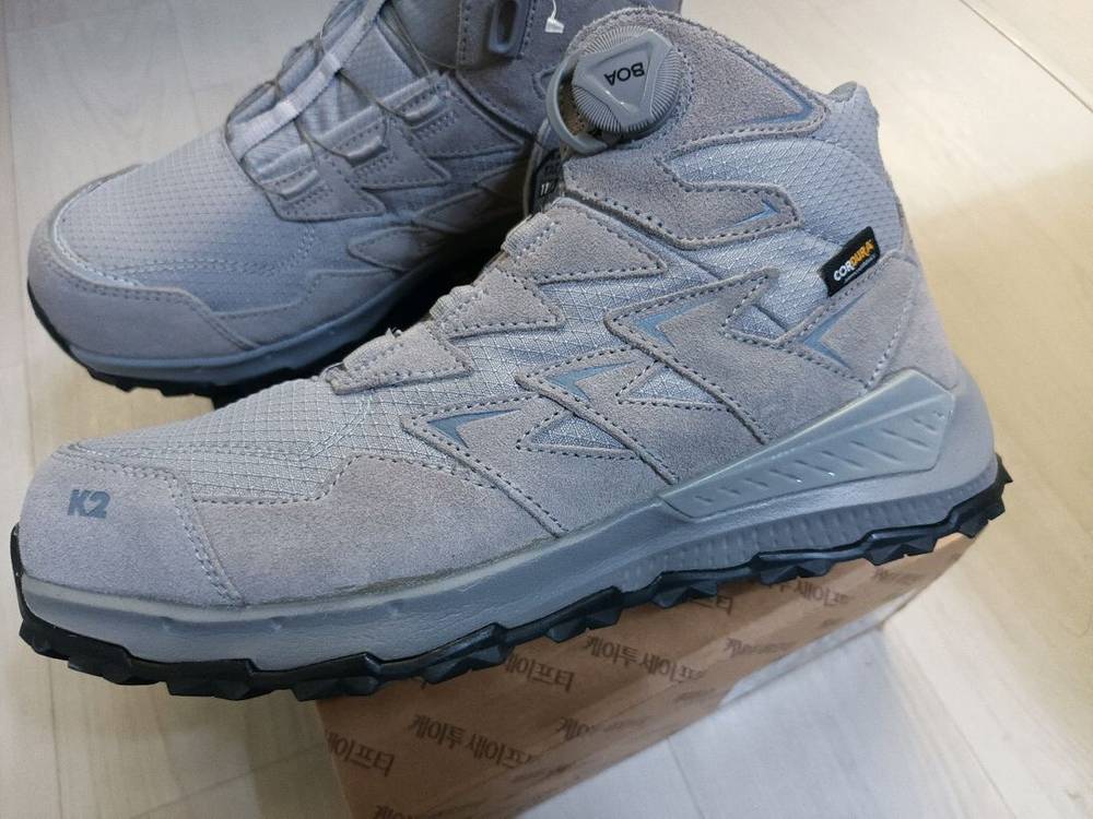 k2-110(GR) 안전화 255 천연가죽 메쉬 박스새제품 k2안전화 이미지