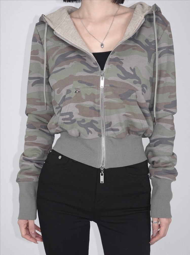 (새상품) 페일제이드 카모 와플 후드집업 라이트카키 이미지