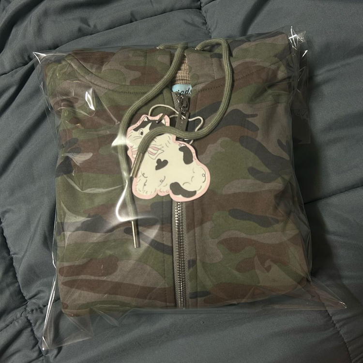 (새상품) 페일제이드 카모 와플 후드집업 라이트카키 이미지