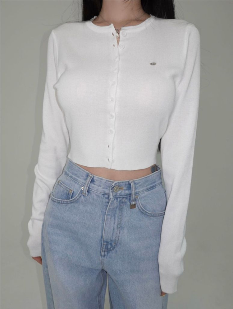 (새상품) 페일제이드 2024 레이온 썸머 가디건 화이트 이미지