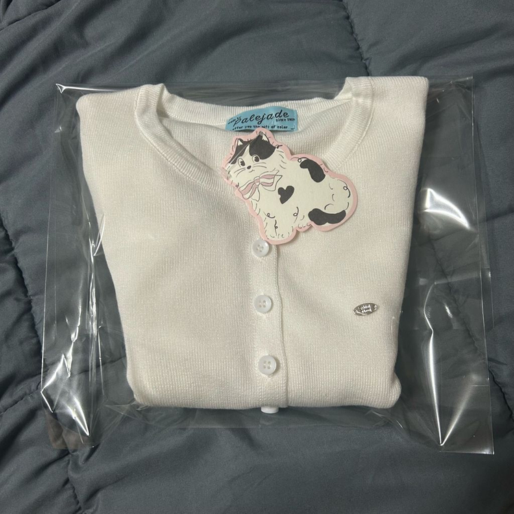 (새상품) 페일제이드 2024 레이온 썸머 가디건 화이트 이미지