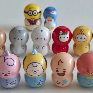 (플리퍼즈,쿠너츠)방탄소년단 bt21 스핀피즈 오뚝이들, 몰랑이 오뚝이들 이미지