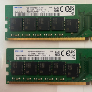 삼성 DDR4 ECC UDIM 64g 32gx2 M391A4G43MB1 -CTDQ 이미지