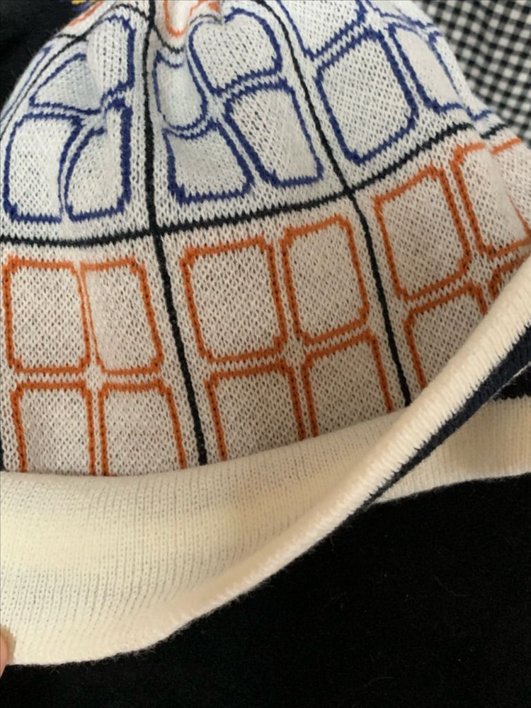 패턴 비니 (방울모자, 털모자) 이미지