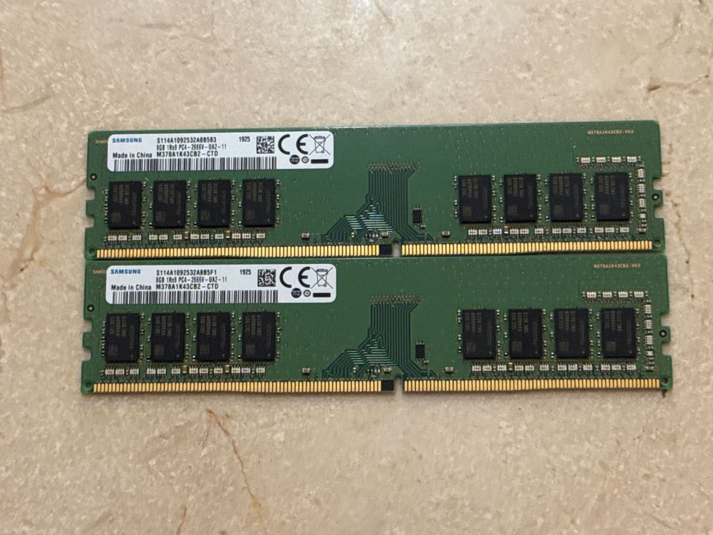 삼성 DDR4 8GB PC4-2666V 램 2개 이미지