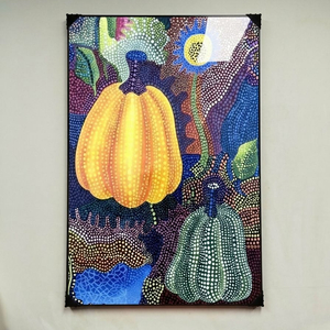 그림 액자 팝아트 인테리어소품 호박그림 호박액자 쿠사마야요이 스타일 모던 아트포스터 거실 벽면 꾸미기 대형 액자 카 이미지