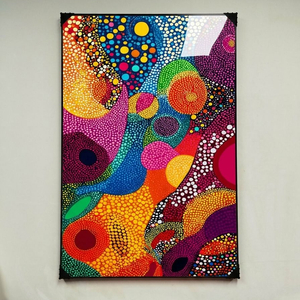 그림 액자 팝아트 인테리어소품 추상화액자 알록달록한 호박그림 거실 침실 포인트 대형 벽걸이 디자인 쿠사마야요이 이미지