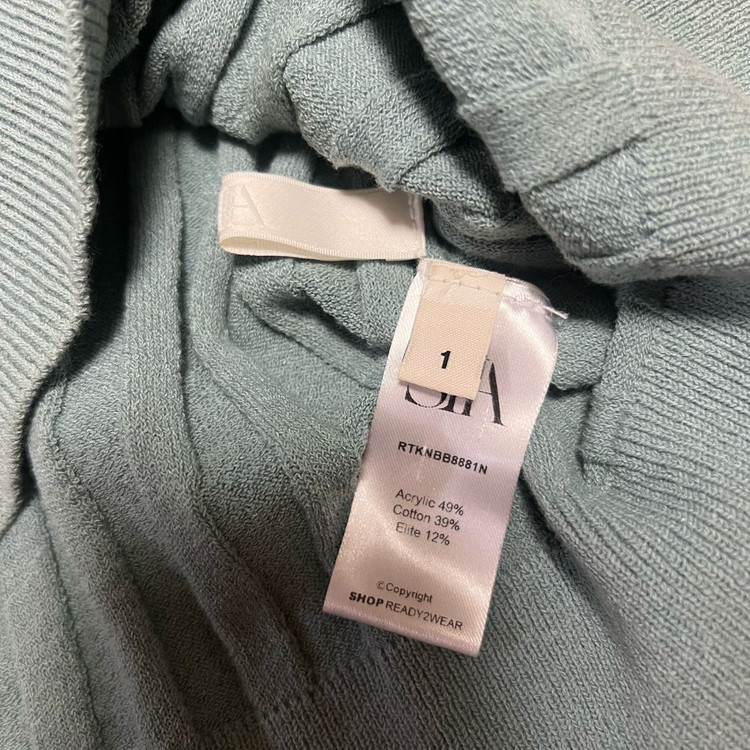 레디투웨어 R2W nouvo 누보 니트 탑 레투 골지 리브 립 반팔 블루 여름 올드셀린 이미지