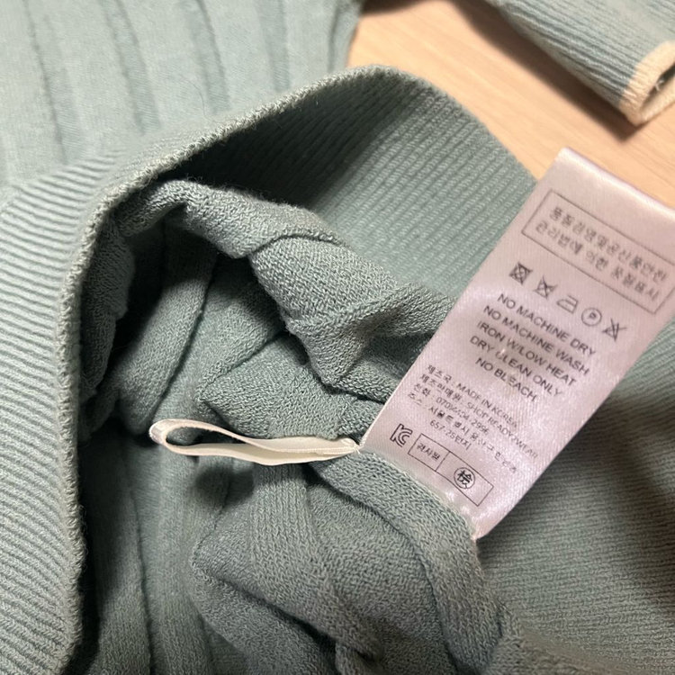 레디투웨어 R2W nouvo 누보 니트 탑 레투 골지 리브 립 반팔 블루 여름 올드셀린 이미지