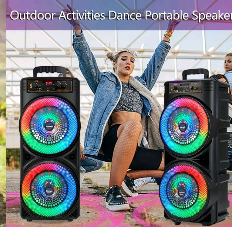 다기능 대형 블루투스 스피커 노래방 스피커 라디오 스피커 새제품 이미지