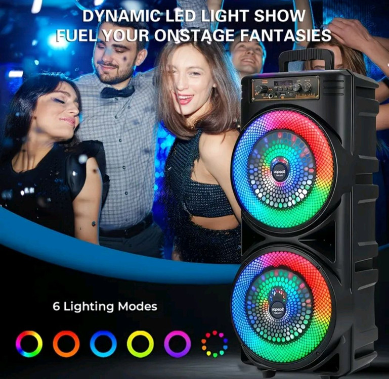 다기능 대형 블루투스 스피커 노래방 스피커 라디오 스피커 새제품 이미지