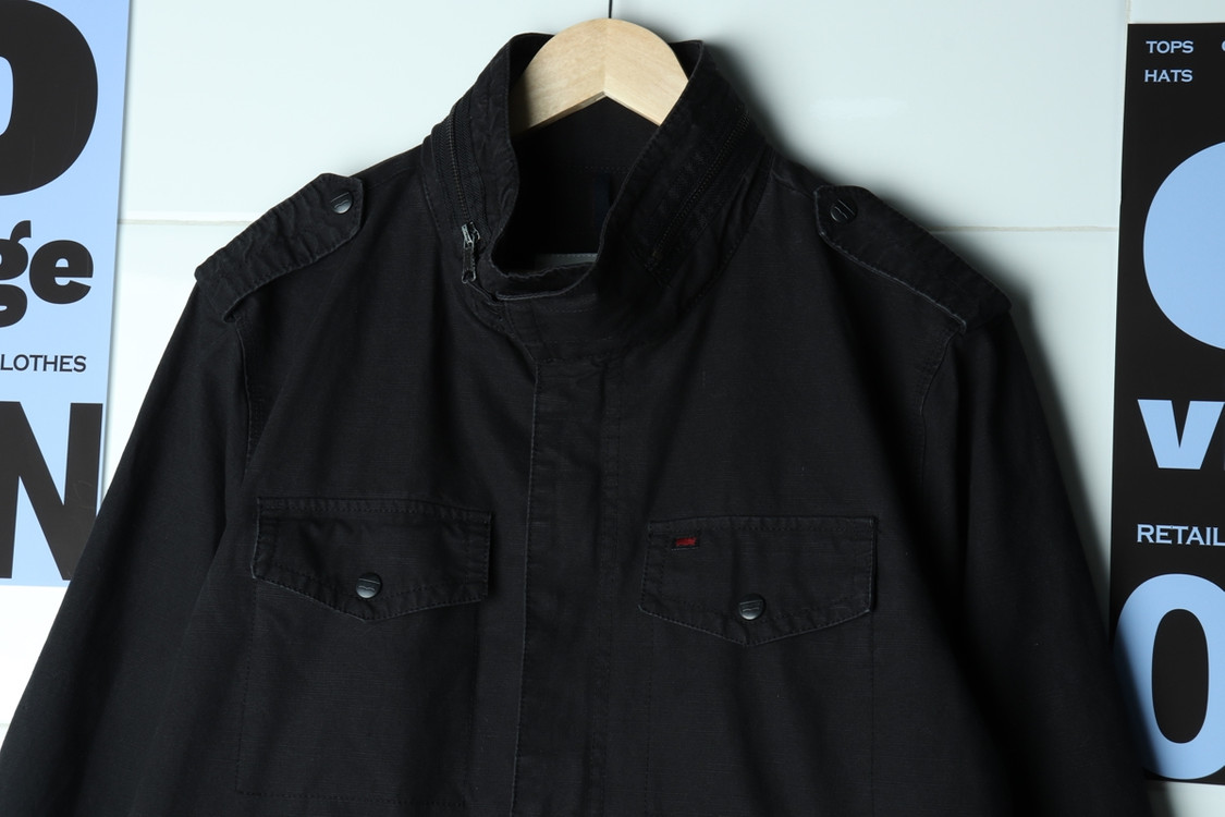 (XL-2XL) 리바이스 집업 바람막이 점퍼자켓 블랙 이미지