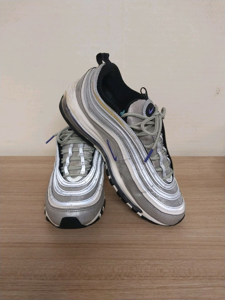 남성 나이키 에어맥스 97 메탈릭실버 페르시안 바이올렛 운동화 (260) 이미지