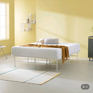 퀸 사이즈 침대 세트 (지누스 프레임 & 베스트슬립 매트리스) 이미지