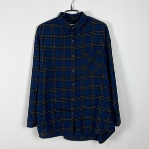 스파오/겨울 가을 오버핏 셔츠 남방 체크 여S M/라덴 이미지