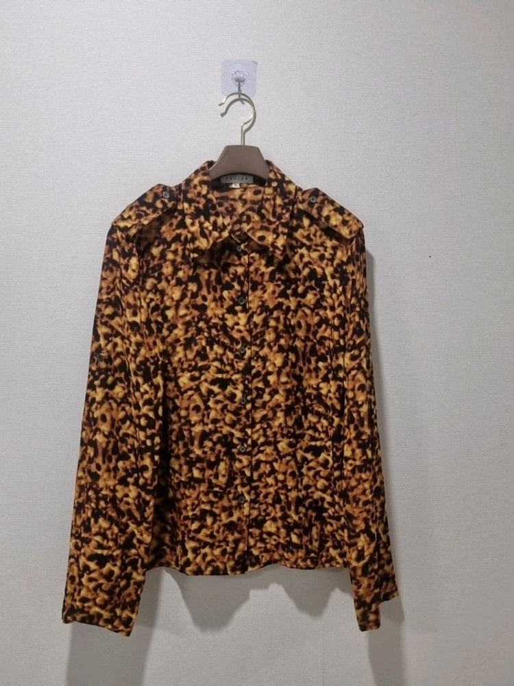 셀린느 레오파드 실크100 셔츠 블라우스 이미지