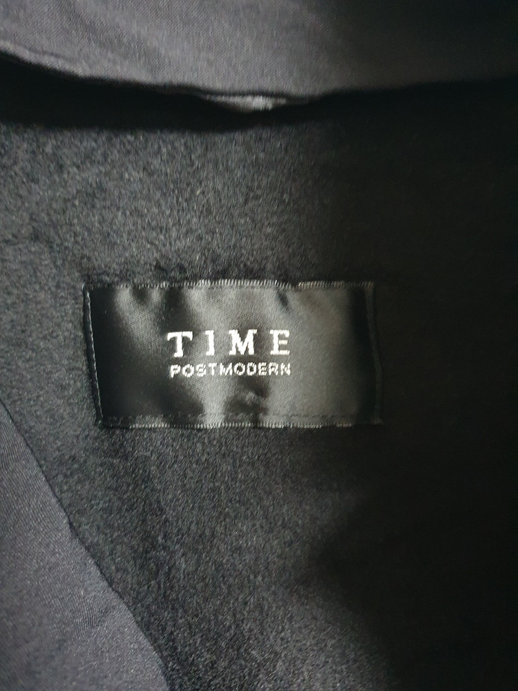 타임 TIME 블랙 맥코트 여성 90 레더스트랩 코트 이미지