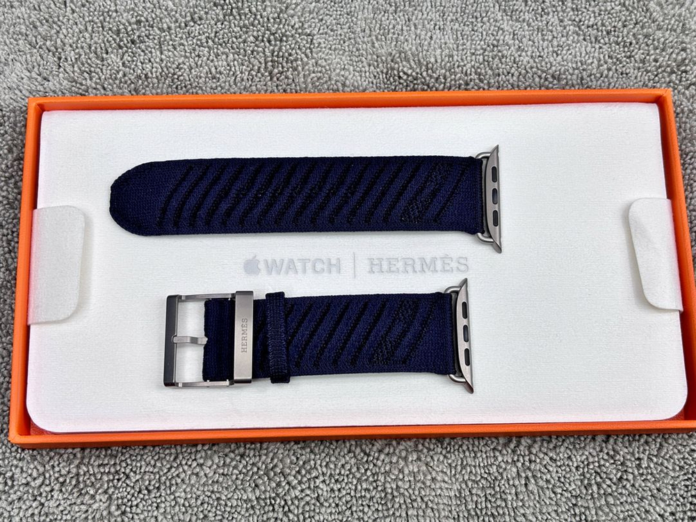 애플워치 에르메스 En Mer 스트랩 블루 뉘 이미지